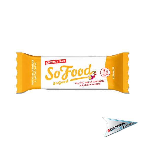 So Food So Good-ENERGY BAR (Conf. 16 barrette da 40 gr)   Frutto della Passione & Goji  